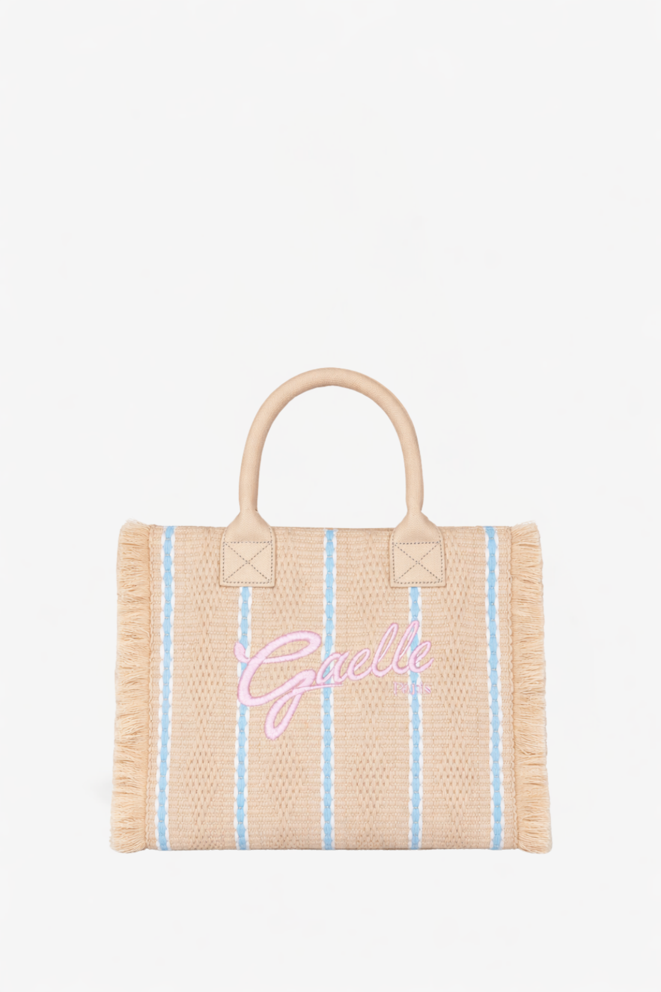 Immagine di Regular Shopper Ricamo Firma Rosa • Beige