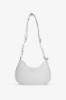 Picture of Regular Moon Bag With Jacquard Shoulder Strap • White