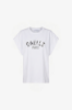 Picture of Crew Neck Sleeveless Jersey T-Shirt with Embroidery • White