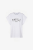 Picture of Crew Neck Sleeveless Jersey T-Shirt with Embroidery • White