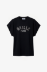 Picture of Crew Neck Sleeveless Jersey T-Shirt with Embroidery • Black