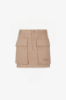 Picture of Mini Cotton Skirt With Logo Application • Safari