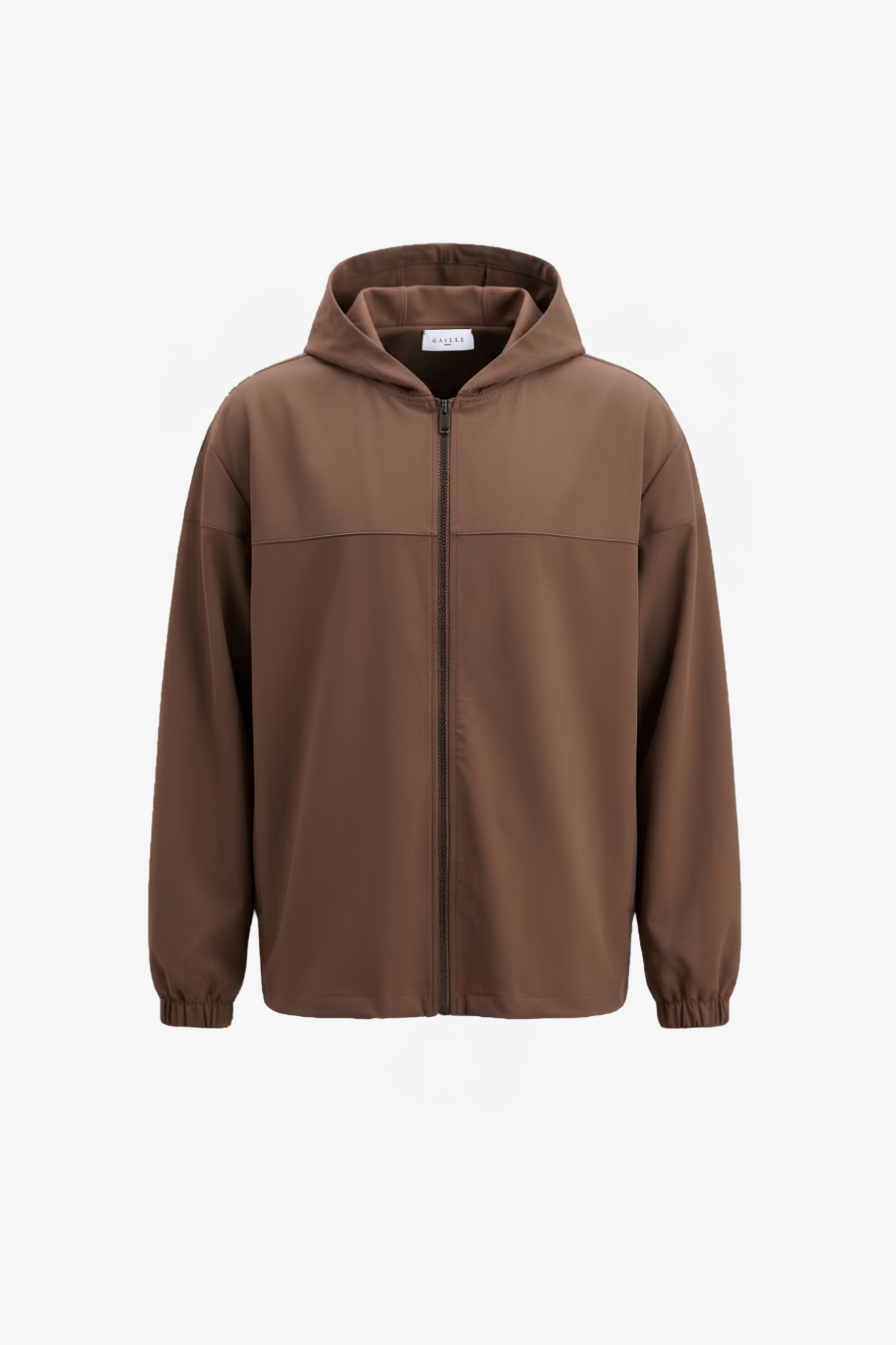 Picture of Polyviscose Hooded Jacket • Moka